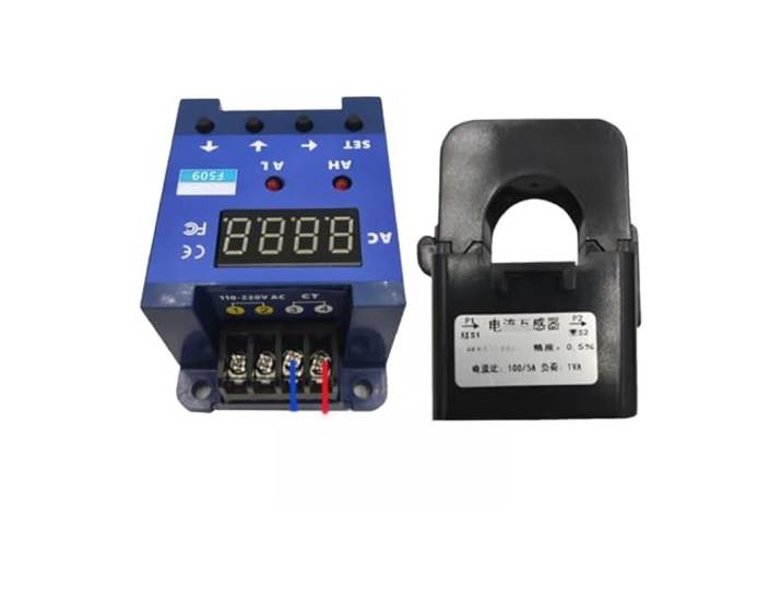 F509 AC Digitalanzeige Amperemeter Controller Ober- und Untergrenze Alarm Stromrelais Transformator automatische Zuführung(F509-1000A/50mm)