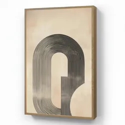 WANDLEUCHTE MIT AKKU Schleife - Streifen - Minimalistisch - Schwarz Dimmbar 60x90 cm Wandlampe