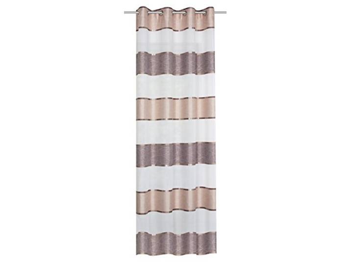 Home fashion Ösenschal Querstreifen, Polyester, Cappuccino, 245 x 140 cm, 1 Einheiten