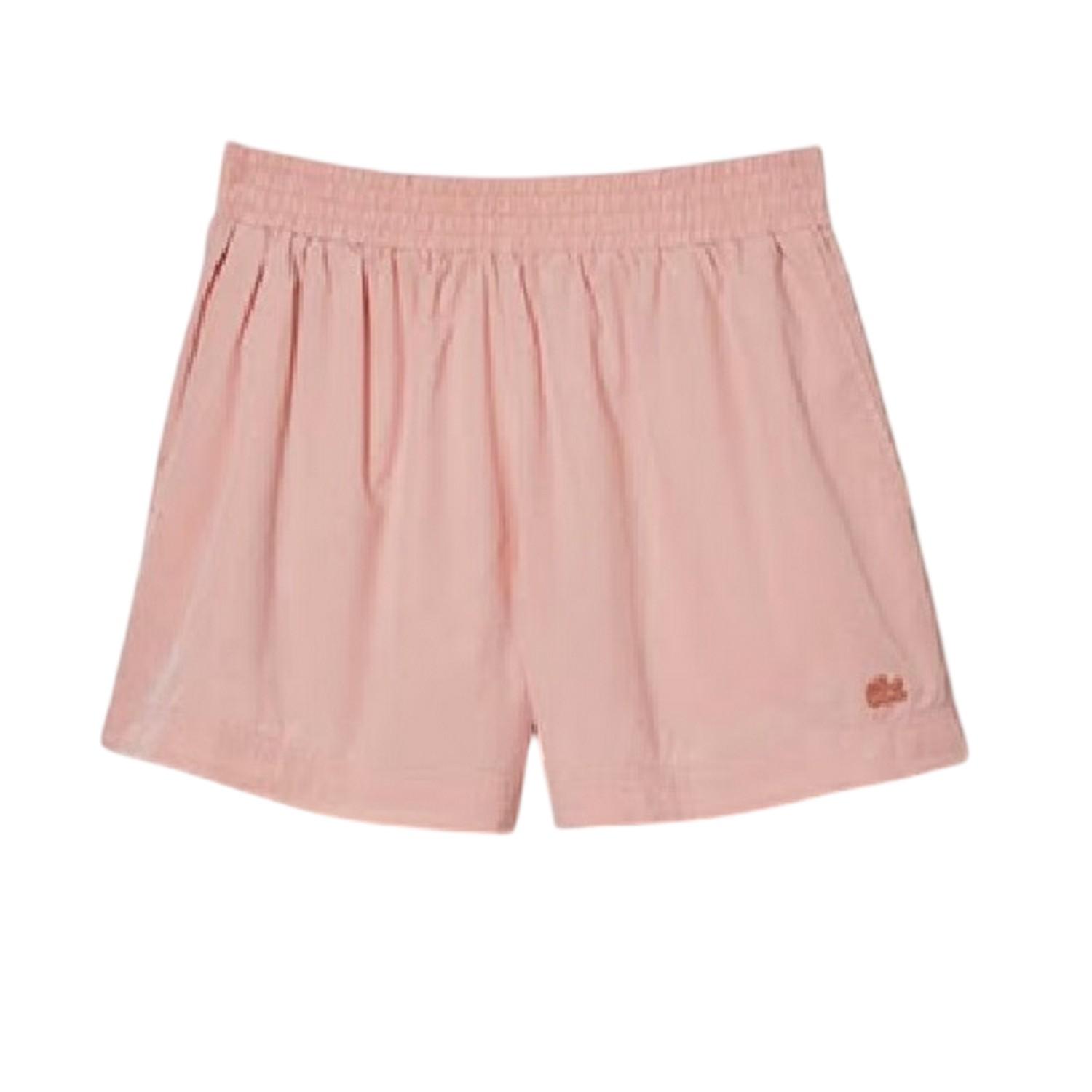 Lacoste Fleece-short met logo voor dames (Roze)
