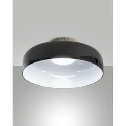 Lunar Integrierte LED-Deckenleuchte 26 W 3150 lm CCT 2700 K-4000 K in Metall und mundgeblasenem Glas, stufenweise dimmbar, IP20 Schwarz - Lunar