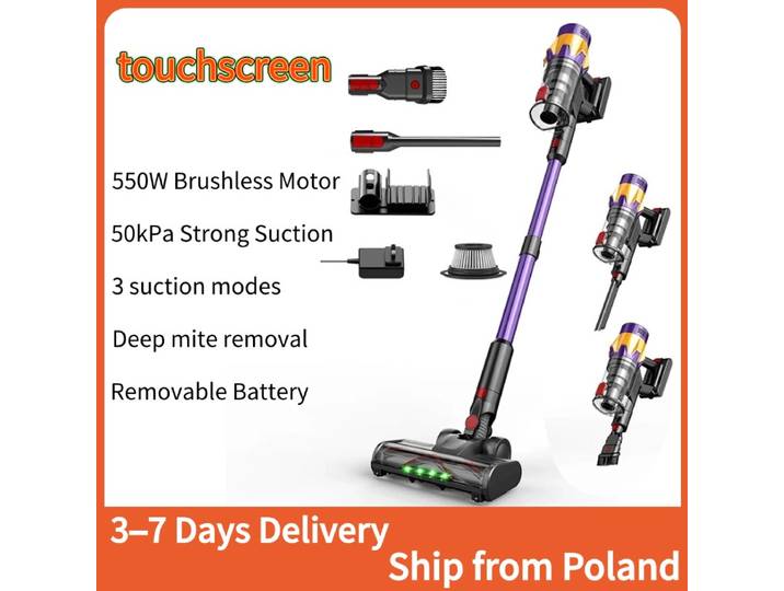 MPQU V18 50kPa 550W aspirateur sans fil batterie amovible 3 Modes d'alimentation 1.2L seau à poussière aspirateur à main pour la maison