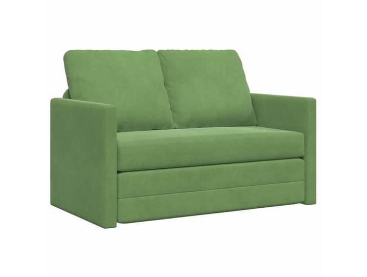 En Promotion Fauteuil long/Canapé-lit moderne - SHIELD - Sofa-lit Vert clair 204x122x60cm Velours 8568255