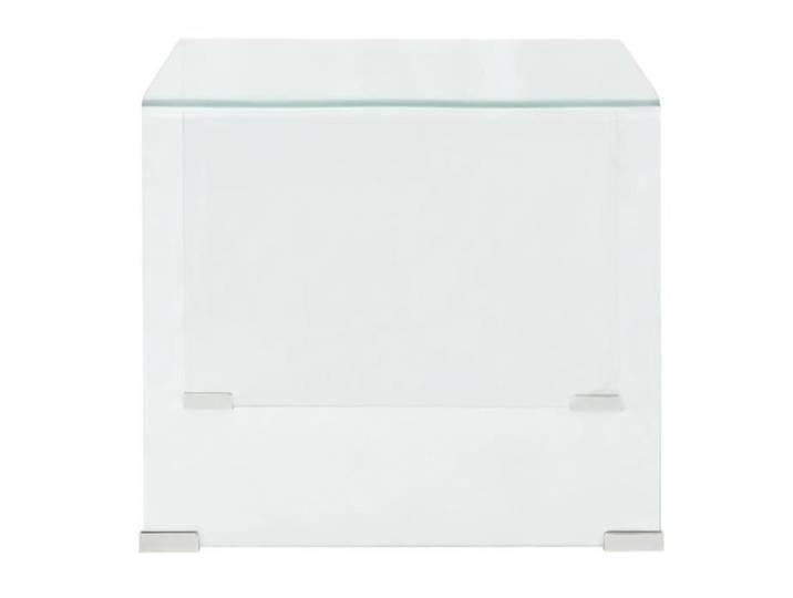 Table basse - CUQUE - 49 5 x 50 x 45 cm - Verre trempé - Transparent - Design contemporain