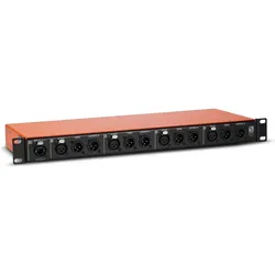Palmer Audio DELTA 4PM - 4-Kanal Passiver Mikrofon-Splitter mit Audio-over-Cat (DI Box), Effektgerät, Orange