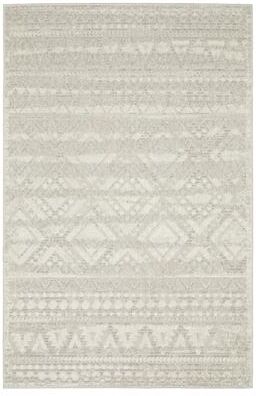 Style Haven Thassos Tone-on-Tone Tribal Ivory Mixed Pile Area Rug