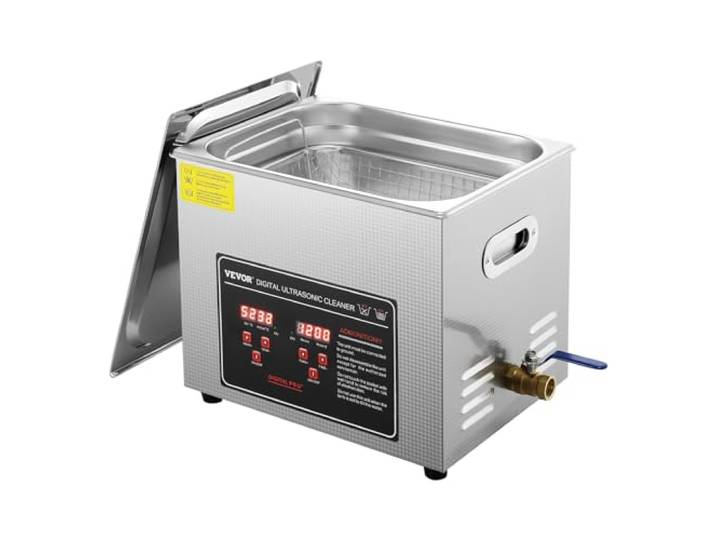 VEVOR Ultrasone reiniger, roestvrij staal, 300 W, 10 l, ultrasoon reinigingsapparaat met digitaal display, 0-30 min, reiniging ultrasoon geluid voor sieraden, brillen, horloges enz.