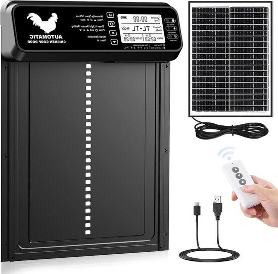 Famanu Automatische Hühnerstall Tür - Solarbetriebene Türöffnung