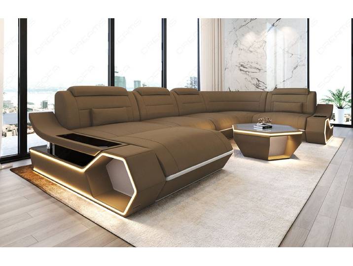 Wohnlandschaft Toscano U-Form aus Stoff