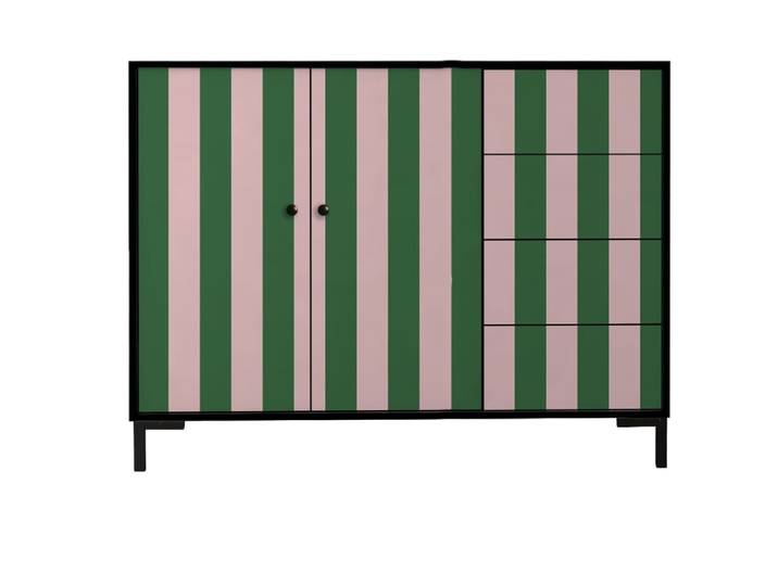Buffet bas 2 portes 4 tiroirs MDF imprimé