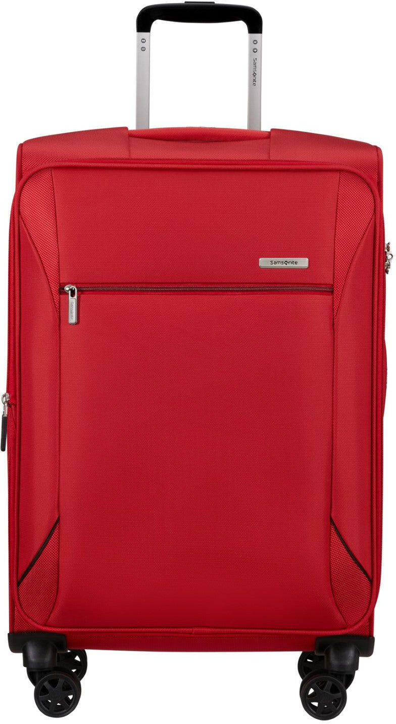 Samsonite Base Breeze 67cm 4-Wheel Medium Expandable Suitcase - Red