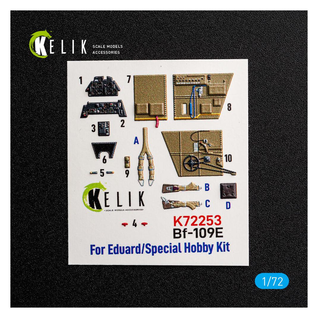 Kelik Bf-109 E - interior 3D decals for Special Hobby / Eduard (K72253)