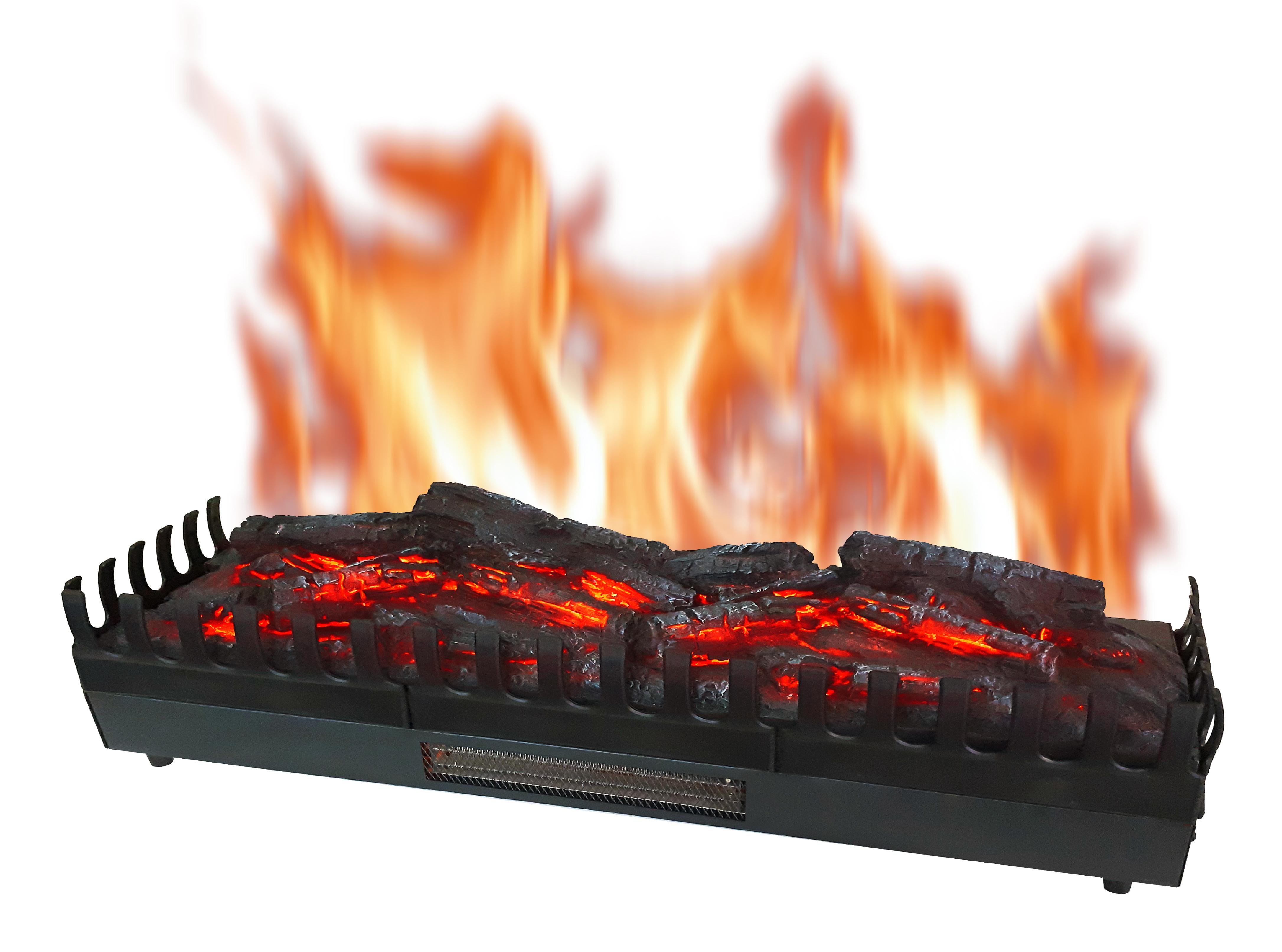 CHEMIN'ARTE - Glutholz-Feuerstelle 3XL 110 cm mit LED-Flammeneffekt, einstellbare Heizung