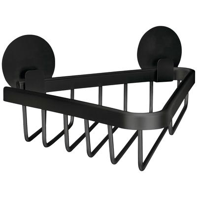 Duschkorb KLEINE WOLKE "Rocco", schwarz, B:25,4cm H:4,5cm T:13,5cm, Aluminium, Aufbewahrungsboxen, BxTxH: 25,4x13,5x4,5 cm, Aluminium