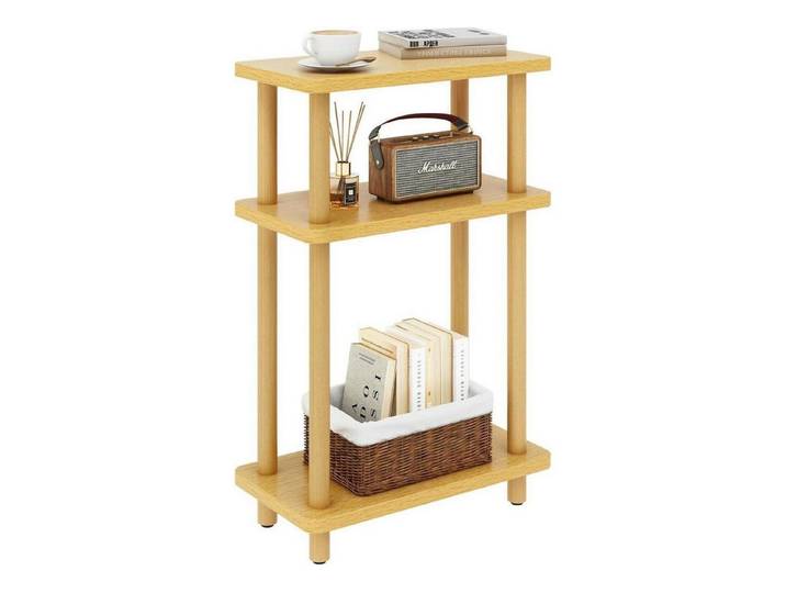 LuxusKollektion Beistelltisch Beistelltisch schmaler 3 stufiger 40 x 18 x 62.5 cm Licht Natürlich