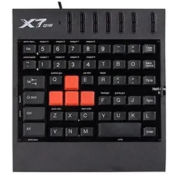 A4Tech X7-G100 (US, Kabelgebunden), Tastatur, Schwarz