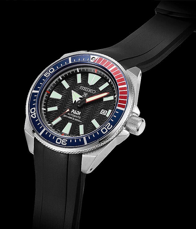 Crafter Blue CB09 Black gummiarmband till Seiko Samurai