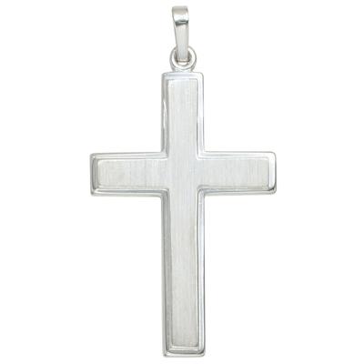 Kreuzanhänger JOBO "Anhänger Kreuz", silber (silber 925), Schmuckanhänger, Damen, Silber 925 (Sterlingsilber), 925 Silber
