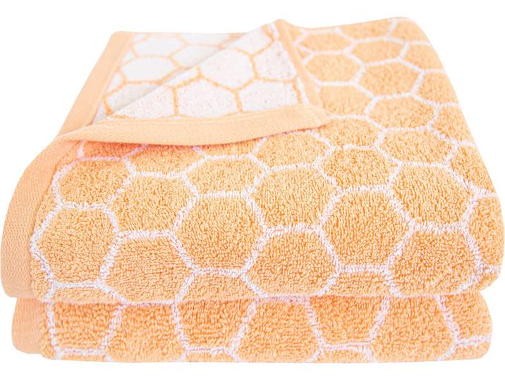 Handtücher DYCKHOFF Pure Natural Honey , orange, B:50cm L:100cm, Frottier, Baumwolle, Handtücher, Handtücher, BIO Baumwolle, GOTS