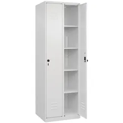 CP Wäschespind »Classic Plus einzeln schließende Türen Korpus weiß« Drehriegelversc weiß, 60x185x50 cm