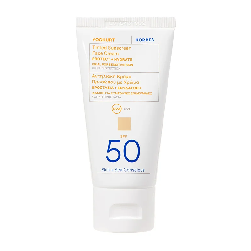 KORRES YOGHURT Getönte Sonnencreme für das Gesicht SPF50, 50ml 21013516