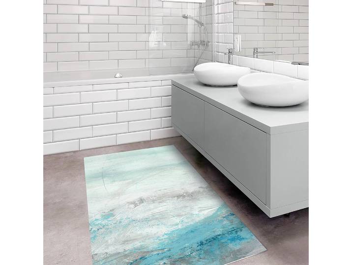 Tapis vinyle Mer de glace I 120 x 240cm Turquoise