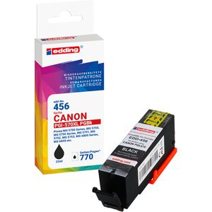 Edding kompatibel für Canon PGI-570PGBK XL,  Tinte EDD-456, 22ml, schwarz