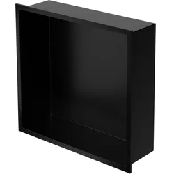 DUSCHNISCHE Schwarz 30/30 cm mit Rahmen