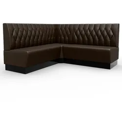 BIG Möbel GmbH Gastro Eckbank Amsterdam Diamant | Kunstleder Braun | 184x184 cm