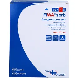 Saugkompressen Verbandkomp Steril 10x10cm Fiwasorb 10 ST