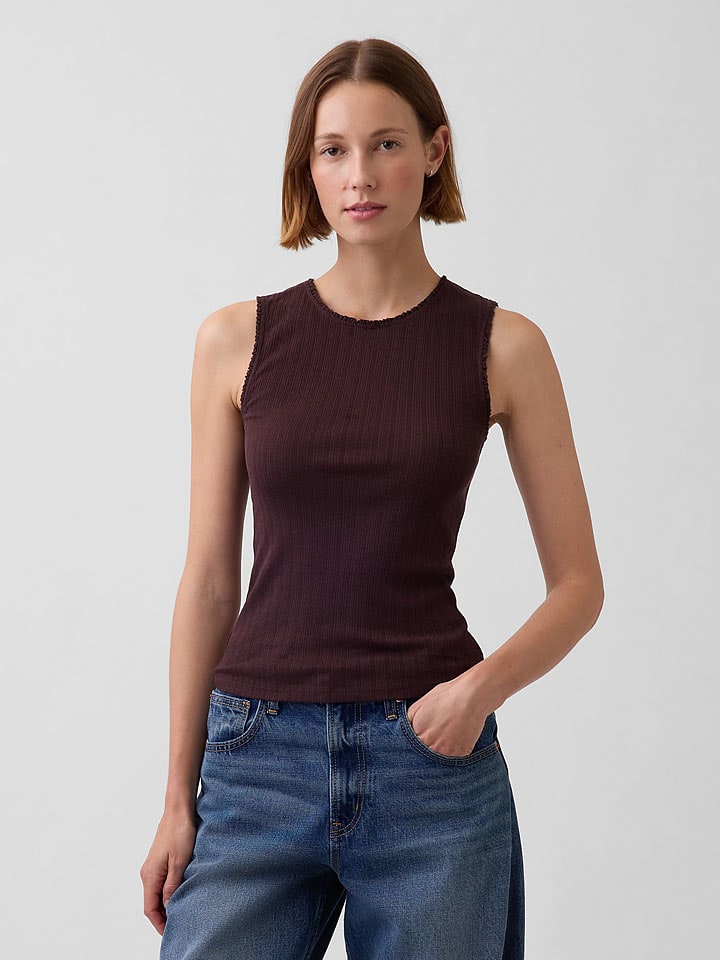 GAP Top in Dunkelbraun - L