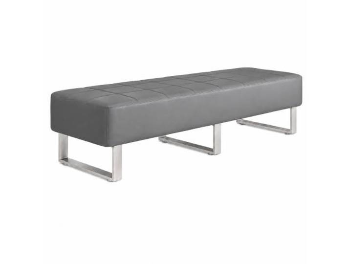 Wartezimmerbank, Robuste Kunstleder-Sitzbank ohne Lehne mit Metallbeinen Gepolsterte Sitzbank für Empfang, Büro, Praxis, Salon, Spa und Wartebereich(6,180CM/70.9IN)