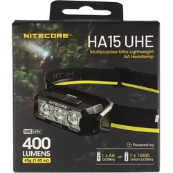 Nitecore HA15 UHE Stirnlampe – 400 Lumen mit Hybrid-Stromversorgung