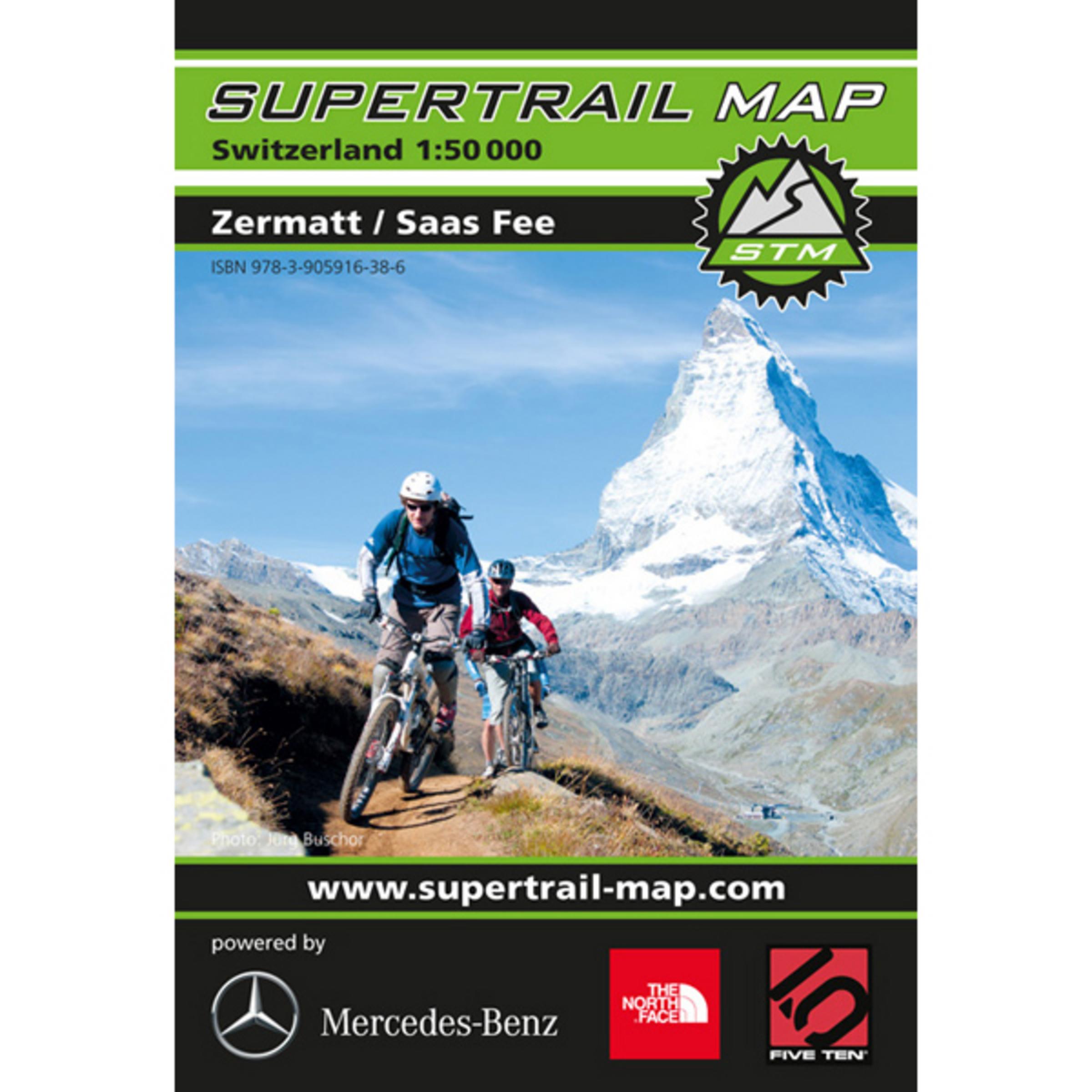Supertrail Map Zermatt / Saas Fee - MTB Topografische Karten