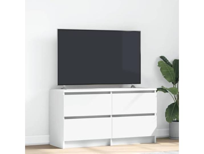 HEFZGDB TV-Schrank Weiß 100x35x54 cm Holzwerkstoff mit reichlich Stauraum für Multimedia-Geräte und Bücher, stabile robuste Oberplatte, pflegeleicht und langlebig, Möbel