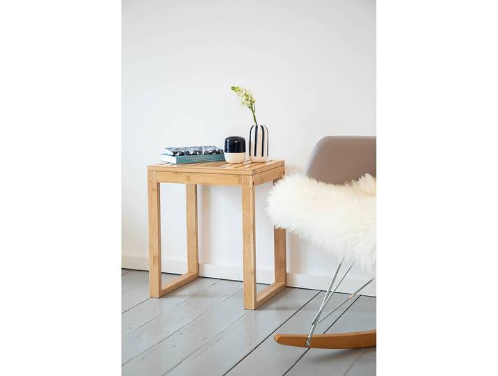 Badhocker Bambusa Bambus Beige 40 x 30 x 46cm