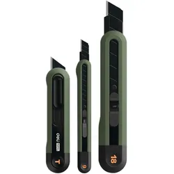DELI Cutter-Set, 3-teilig signalgrün