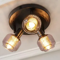 OSRAM Decor 3er Spot Firefly in Schwarz - warmweißes Licht, dimmbar, Metall/Glas