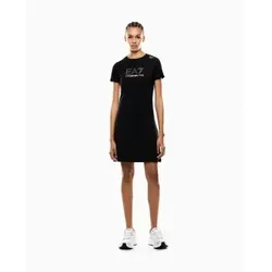 EA7 für Damen. 7W000478_AF12500 Alie Kleid schwarz (XXS), Lässig, Viskose, Kurzarm
