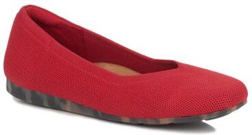 Women's Niki Stretch Knit Flat by Ros Hommerson in Red (Size 10 N)