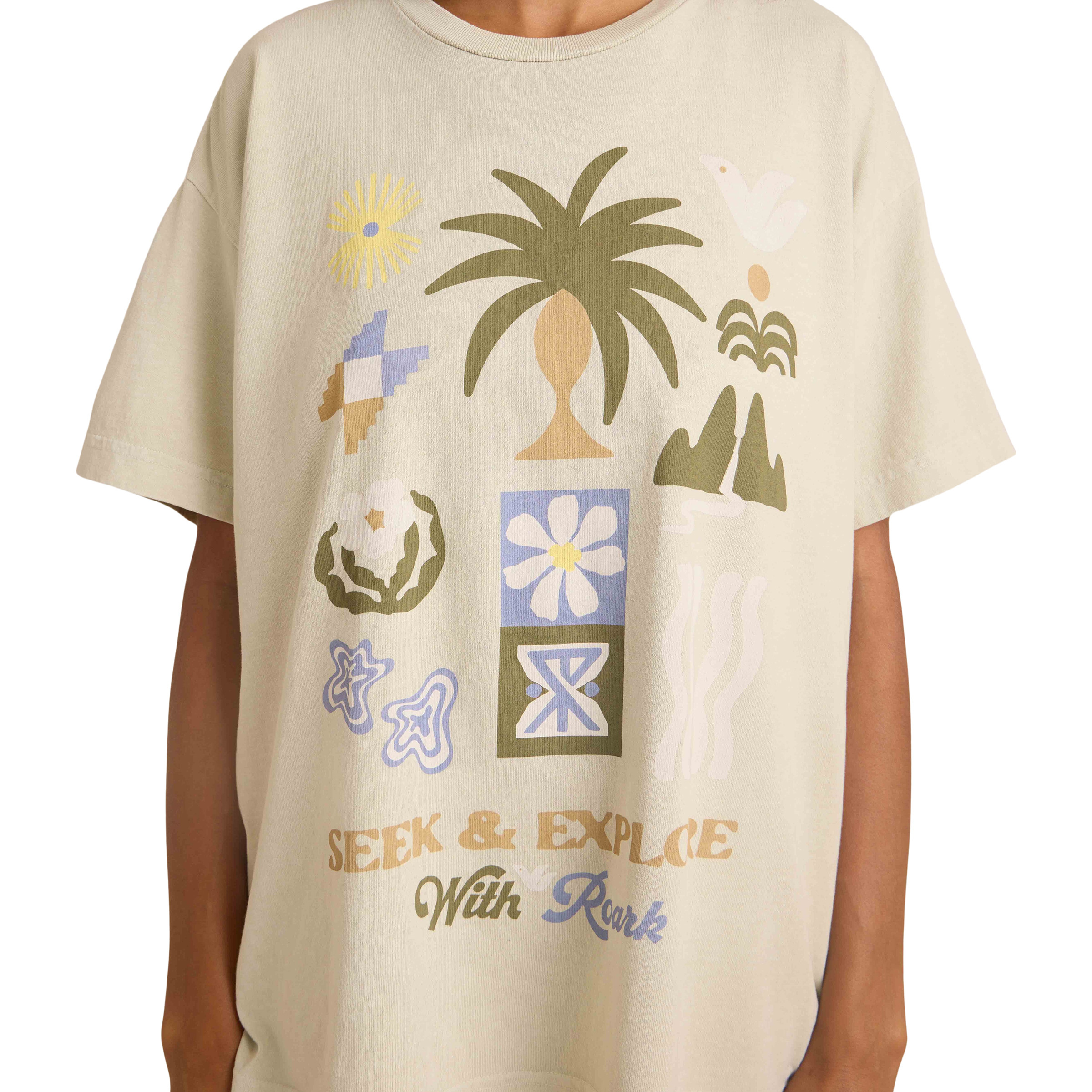 Roark Seeker Oversized Damen T-Shirts gruen Größe S Lifestyle Hautfreundlich