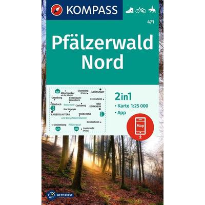 KOMPASS Wanderkarte 471 Pfälzerwald Nord 1:25.000, Sonstige von , KOMPASS Freytag & Berndt, 978-3-99154-084-7