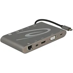 Delock USB Type-C 3.1 Dockingstation (USB-C, 8 Ports), Dockingstation + USB Hub, Grau