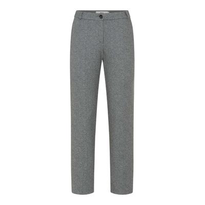 Caprihose BRAX "Style MARON S", Damen, Gr. 34K (17), Kurzgrößen, grau, 68% Polyester, 26% Viskose, 6% Elasthan, Hosen Caprihose