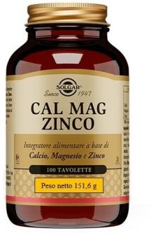 Solgar Italia Solgar Cal Mag Zinco Integratore 100tav