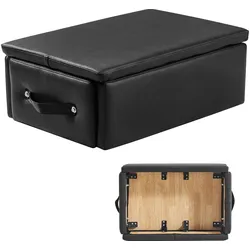 VEVOR Pilates-Box für Reformer (625 x 435 x 240 mm) Pilates Reformer-Sitzbox für Übungen, hochwertiges Pilates-Zubehör aus PU und Holz, verbessert Kraft, Gleichgewicht, Bewegungsbereich, schwarz