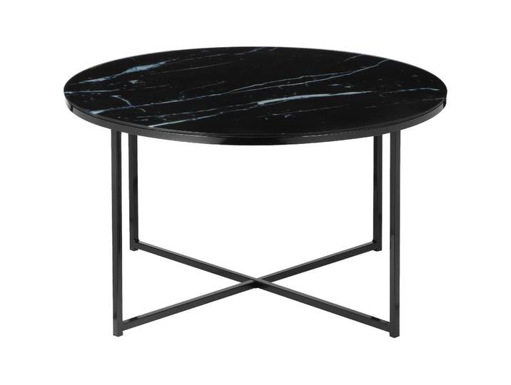 Salontisch Kilian schwarz Glas B 80 T 80 cm