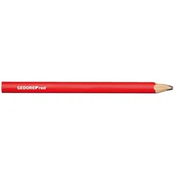 GEDORE R90950012 Handwerker-Bleistift 75mm oval rot 12 Stück