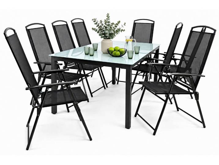 9-tlg Sitzgruppe Gartenmöbel Tisch Stühle Set 189M