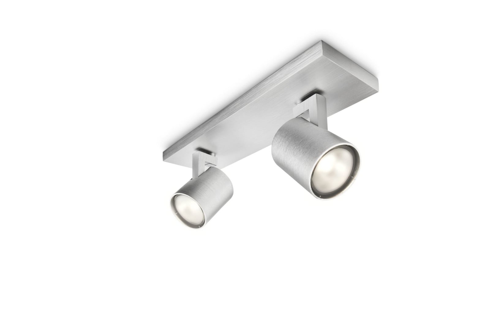 Philips MyLiving inbouwspot LED GU10 grijs metaal met 2 verstelbare lampen